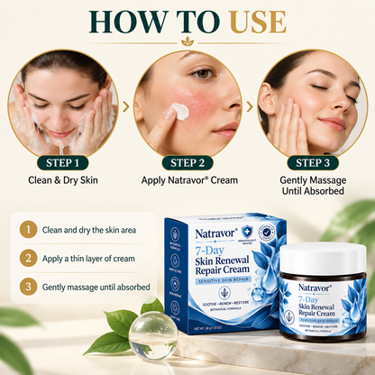 Natravor® 7-Day Skin Renewal Repair Cream — Soothe Itching, Then Restore (Gentle, Pain-Free Skin Repair Formula) 💎